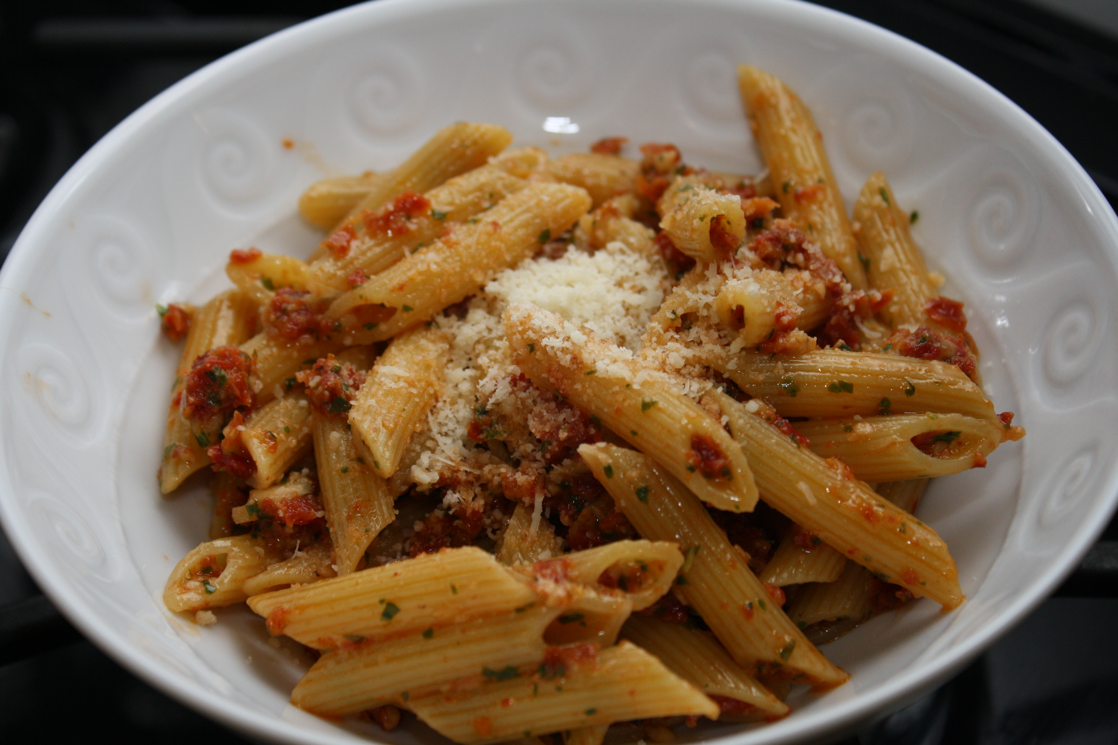 Meatless Monday: Penne with Sun-dried Tomato Pesto : : Weeknight Gourmet