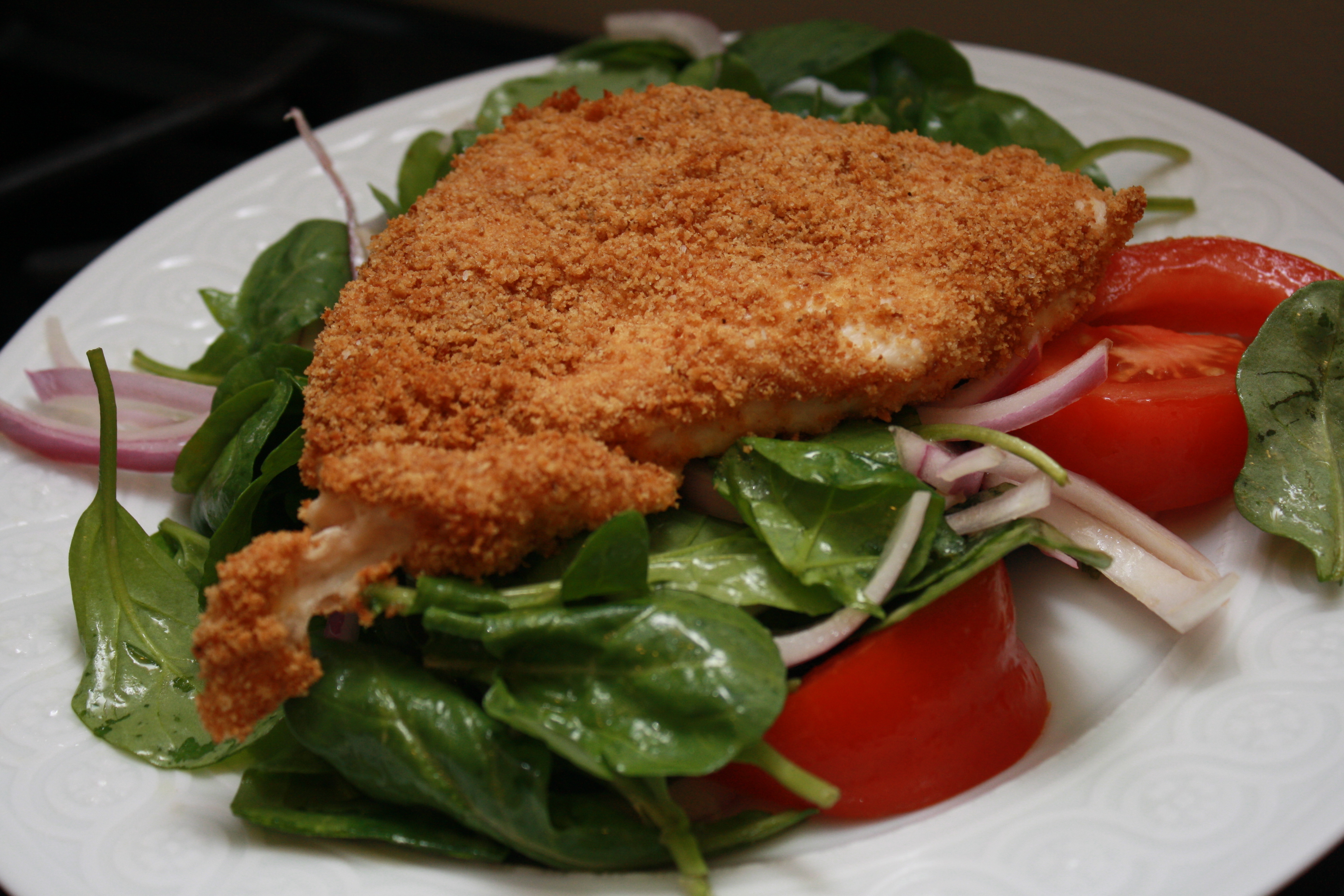Chicken Milanese with Arugula Salad.