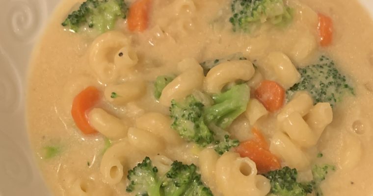 Macaroni & Cheese Soup with Broccoli