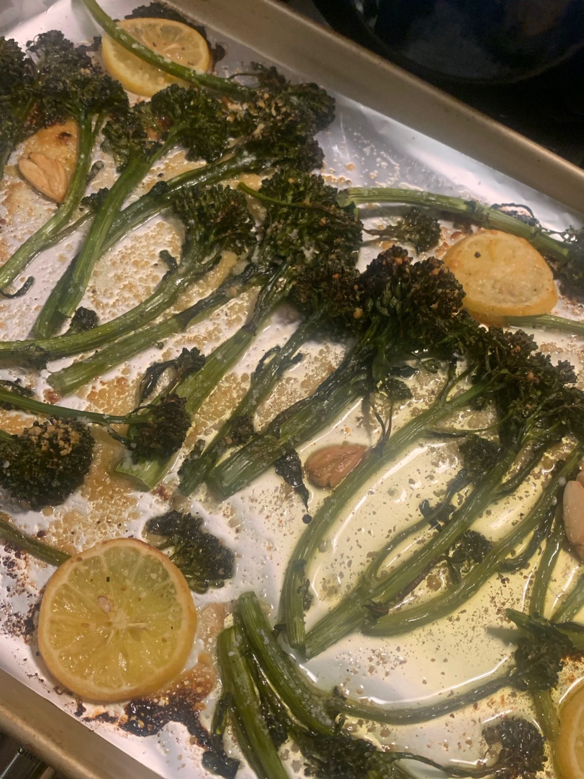 Roasted Broccolini and Lemon with Parmesan – Weeknight Gourmet