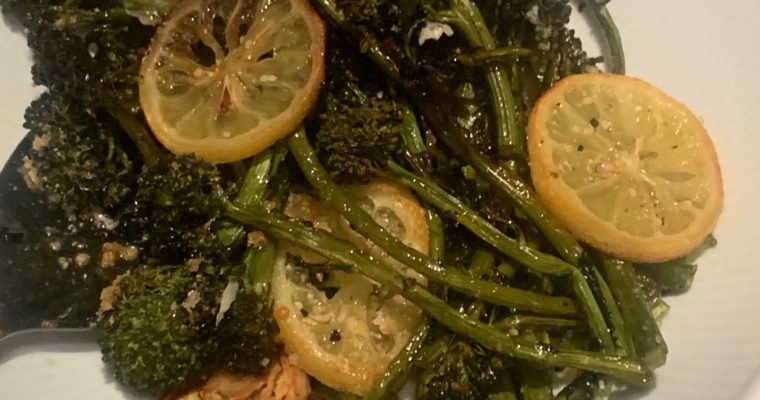 Roasted Broccolini and Lemon with Parmesan